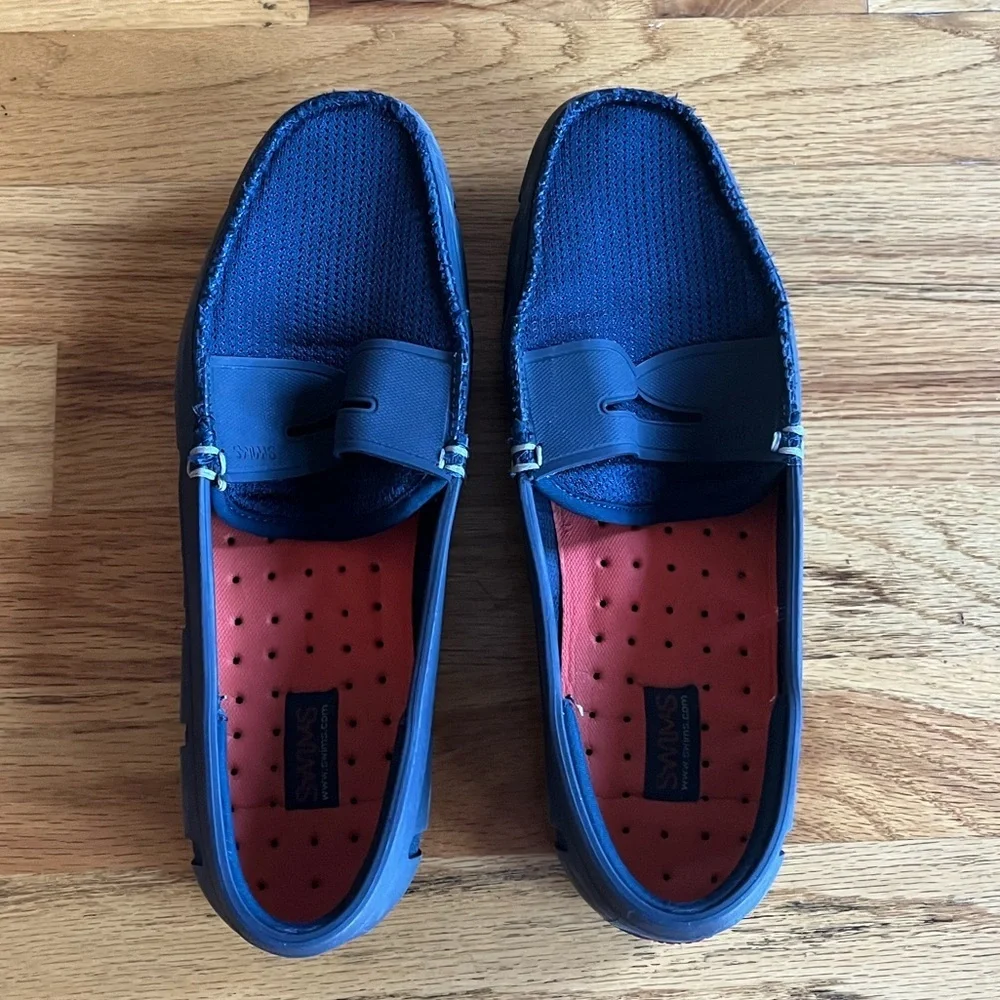 SWIMS Penny Loafers Navy Waterproof 7
